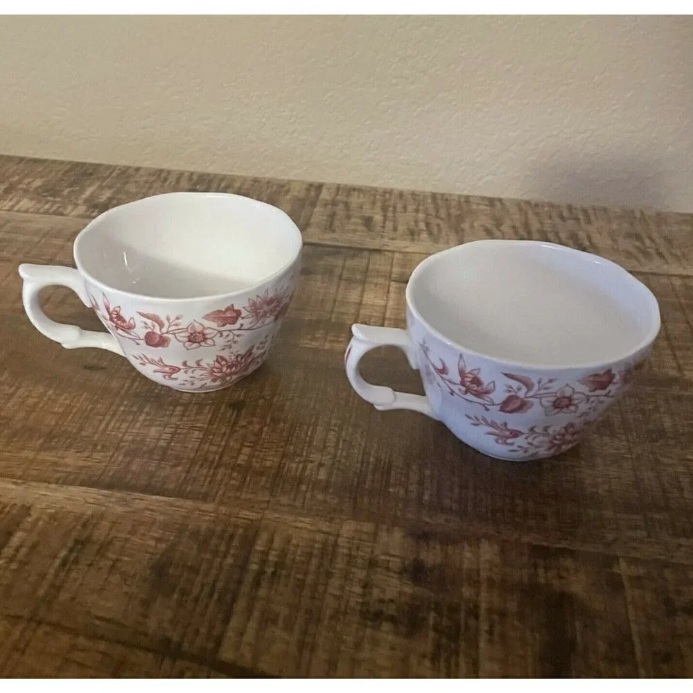Double Phoenix Ironstone Somerset Cups Mugs Set 2